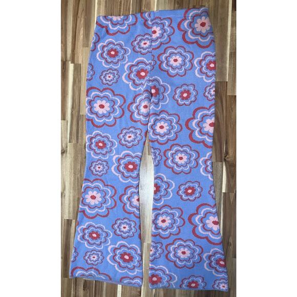 Ragged Priest Whimsical Flower Power Purple Flare Pants Grunge Punk Indie L - Picture 7 of 11